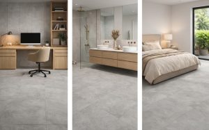 Ambiente depois, com porcelanato York SGR 83x83