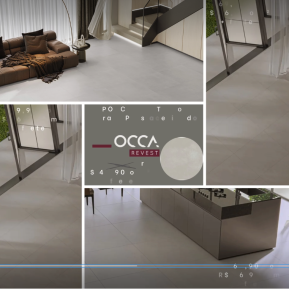 Porcelanato York SGR 83x83 cimento queimado