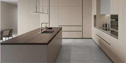 Piso porcelanato cinza acabamento polido